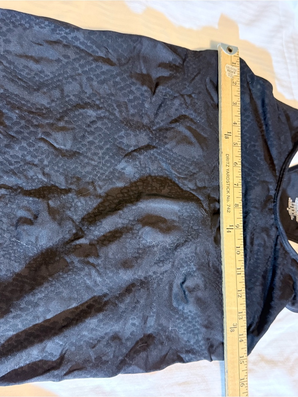 Danskin Black Athletic Tank with Branded Interior Print